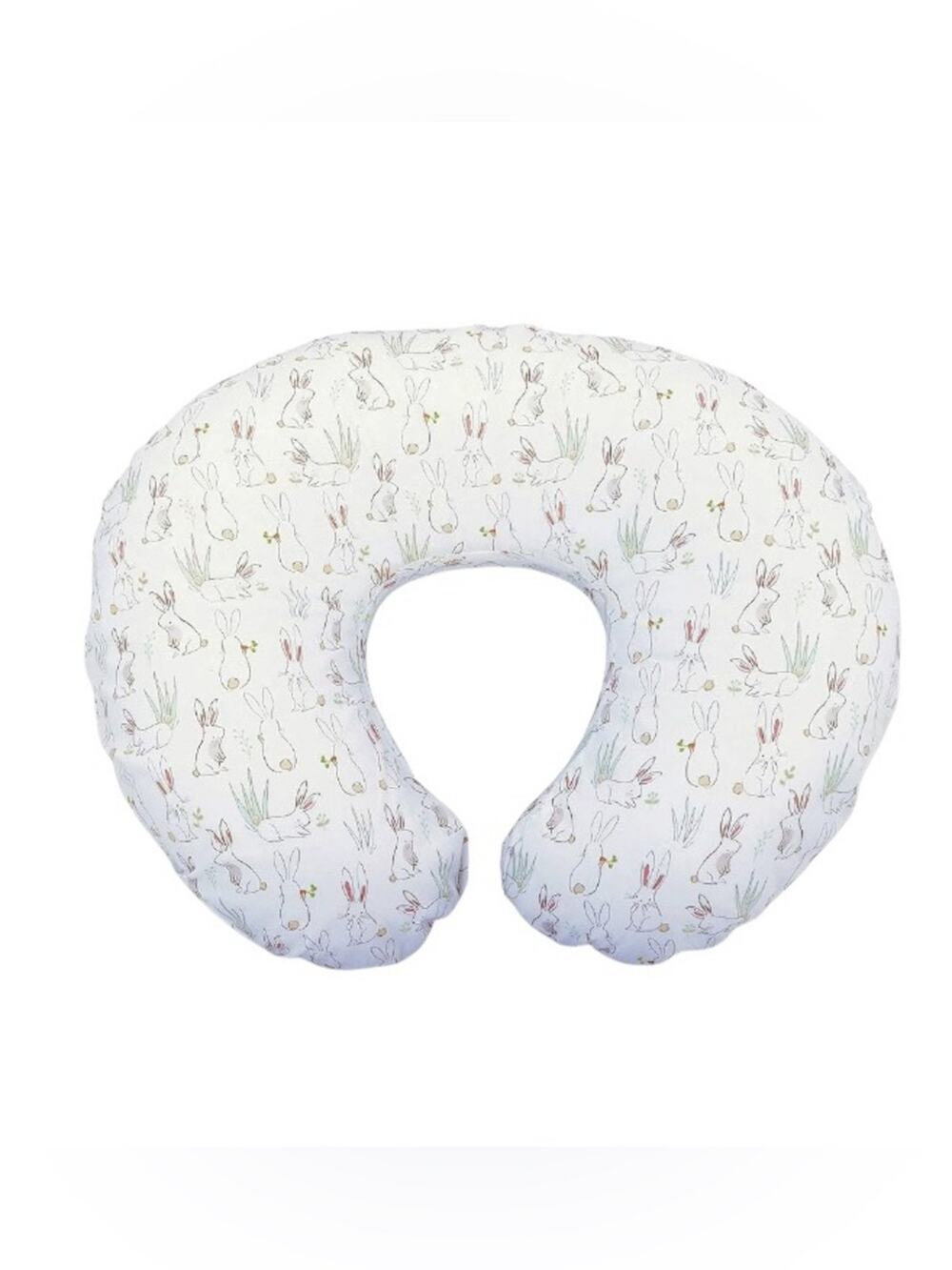 Boppy Pillow Cover Pink Hip Hop Bunnies White Rabbits Cover ONLY - No Pillow